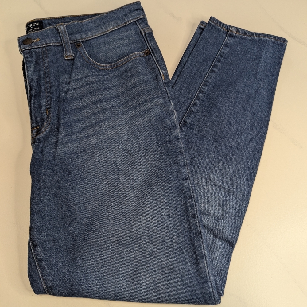 J.Crew Women 9” High Rise Skinny Blue Denim Jeans Size 28 - Picture 1 of 10